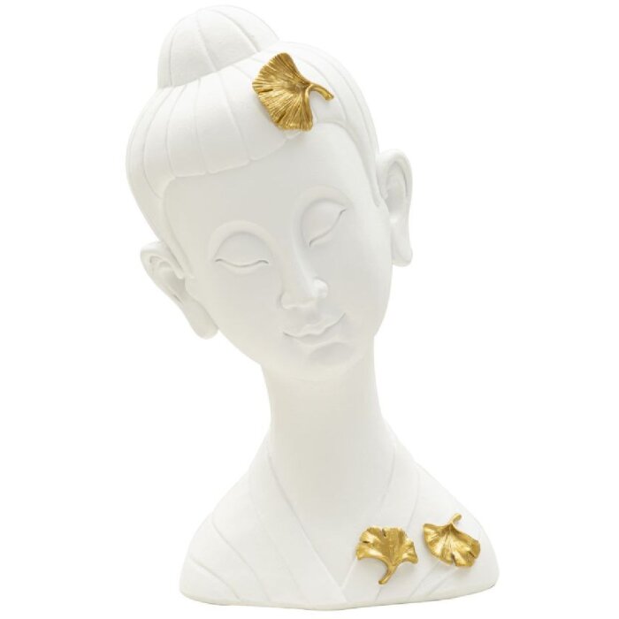 Mauro Ferretti Busto Buda 21,5x16x35 cm oro blanco brillo
