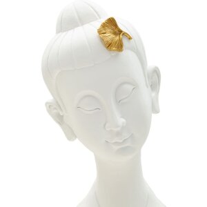 Mauro Ferretti Busto Buda 21,5x16x35 cm oro blanco brillo