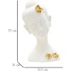 Mauro Ferretti Busto Buda 21,5x16x35 cm oro blanco brillo