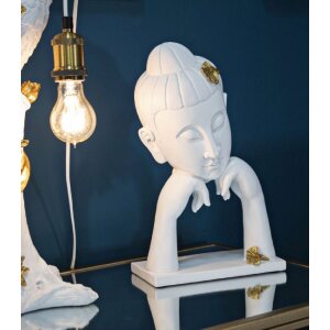 Mauro Ferretti Busto Buda 21,5x13x36 cm oro blanco