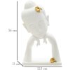 Mauro Ferretti Busto Buda 21,5x13x36 cm oro blanco