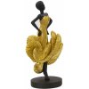 Mauro Ferretti estatuilla bailarina 16,5x15x36 cm negro oro brillante