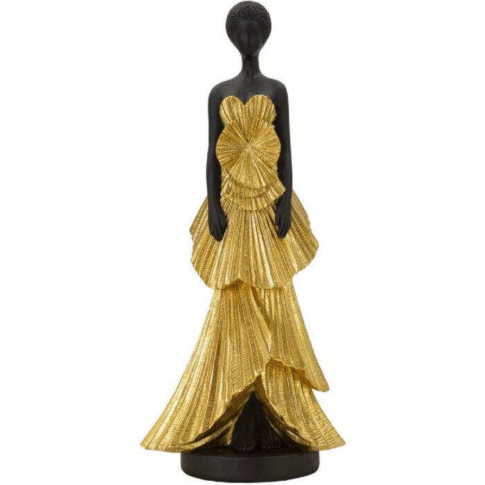 Mauro Ferretti figura mujer 14.5x10x33 cm oro negro
