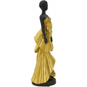 Mauro Ferretti figura mujer 14.5x10x33 cm oro negro