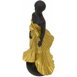 Mauro Ferretti figura mujer 14.5x10x33 cm oro negro