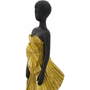 Mauro Ferretti figura mujer 14.5x10x33 cm oro negro