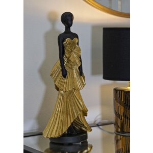 Mauro Ferretti figura mujer 14.5x10x33 cm oro negro
