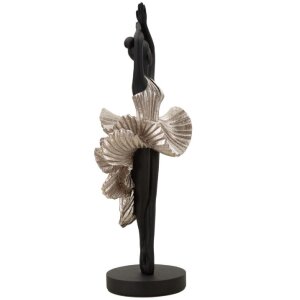 Mauro Ferretti figura bailarina 17x14x43 cm negro plata