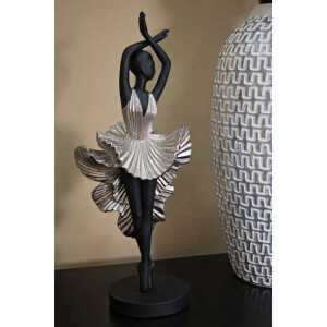 Mauro Ferretti figura bailarina 17x14x43 cm negro plata