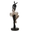 Mauro Ferretti figura bailarina 17x14x43 cm negro plata