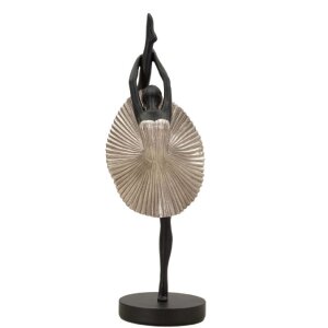 Mauro Ferretti figura bailarina 14x14x42,5 cm negro plata