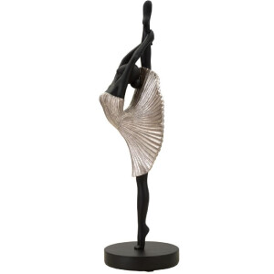 Mauro Ferretti figura bailarina 14x14x42,5 cm negro plata