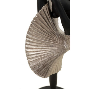 Mauro Ferretti figura bailarina 14x14x42,5 cm negro plata