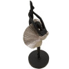 Mauro Ferretti figura bailarina 14x14x42,5 cm negro plata
