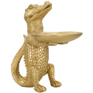 Mauro Ferretti cocodrilo estatuilla con cuenco...