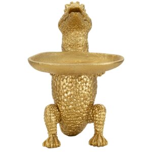 Mauro Ferretti cocodrilo estatuilla con cuenco...