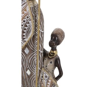 Mauro Ferretti Figura masai con niño 11,5x8,5x46 cm