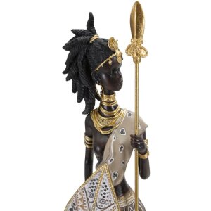 Mauro Ferretti Figura masai con niño 11,5x8,5x46 cm