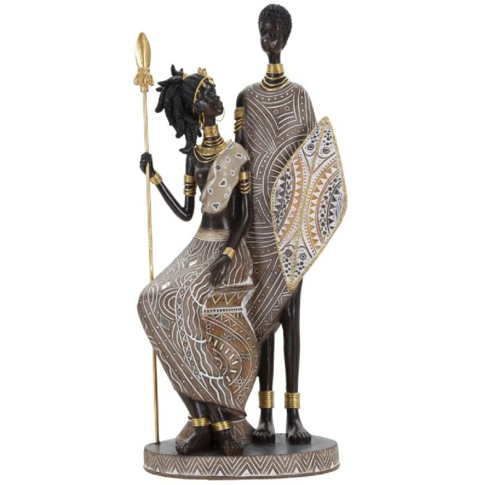 Mauro Ferretti Masai par de figuras 16.5x11.5x38 cm