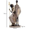 Mauro Ferretti Masai par de figuras 16.5x11.5x38 cm
