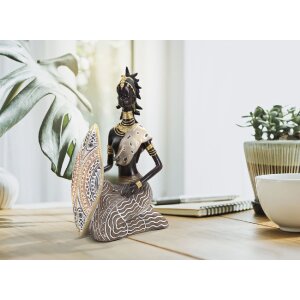 Mauro Ferretti Figura masai sentada 13,5x9x24,5 cm