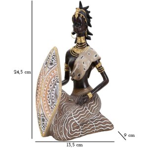 Mauro Ferretti Figura masai sentada 13,5x9x24,5 cm