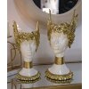 Mauro Ferretti Estatua de Atenea con corona alada 17,5x17x38 oro blanco