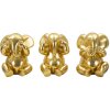 Mauro Ferretti Elefante decorativo Set de 3 No ver oír hablar 15.5x20.5 oro