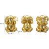 Mauro Ferretti Elefante decorativo Set de 3 No ver oír hablar 15.5x20.5 oro