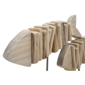 Mauro Ferretti escultura decorativa pez 37x10x24 natural