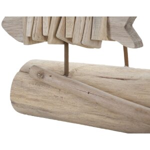 Mauro Ferretti escultura decorativa pez 37x10x24 natural