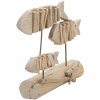 Mauro Ferretti escultura decorativa pez 37x10x24 natural