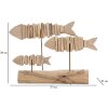 Mauro Ferretti escultura decorativa pez 37x10x24 natural