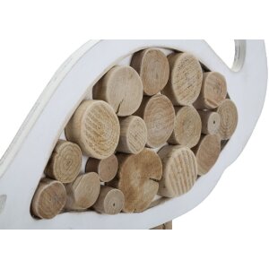 Mauro Ferretti flamenco decorativo 31x9x56 blanco natural