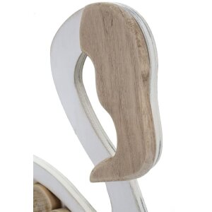 Mauro Ferretti flamenco decorativo 31x9x56 blanco natural