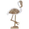 Mauro Ferretti flamenco decorativo 31x9x56 blanco natural