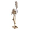 Mauro Ferretti flamenco decorativo 31x9x56 blanco natural
