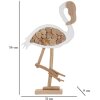 Mauro Ferretti flamenco decorativo 31x9x56 blanco natural