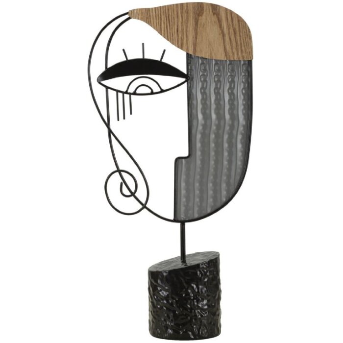 Mauro Ferretti escultura Picassy 24x8.5x49 negro natural