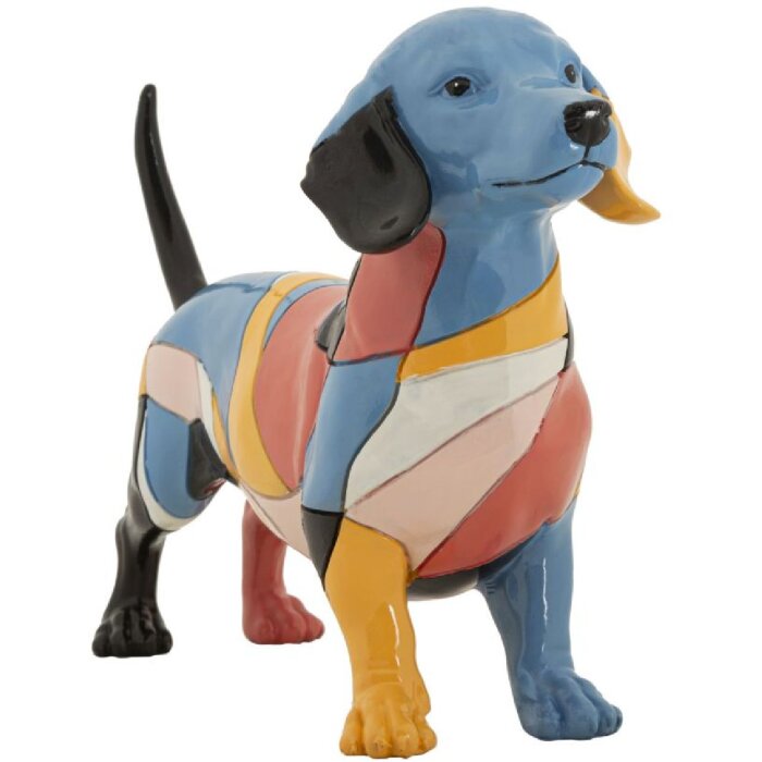 Mauro Ferretti Escultura Teckel Rubic 32,5x9,7x20,5 cm multicolor