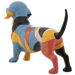 Mauro Ferretti Escultura Teckel Rubic 32,5x9,7x20,5 cm multicolor