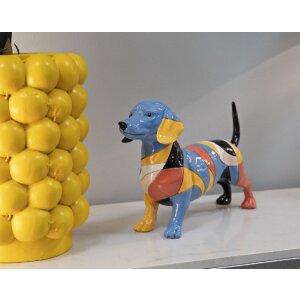 Mauro Ferretti Escultura Teckel Rubic 32,5x9,7x20,5 cm multicolor