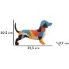 Mauro Ferretti Escultura Teckel Rubic 32,5x9,7x20,5 cm multicolor