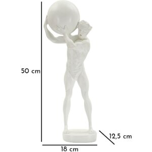 Mauro Ferretti escultura Atlas 18x12.5x50 blanco