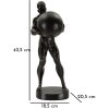 Estatua Mauro Ferretti Atlas 18,5x20,5x43,5 cm negro