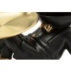 Mauro Ferretti figurita decorativa perro Buddy con bandeja 27x17x18,5 cm oro negro
