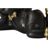 Mauro Ferretti figurita decorativa perro Rover con bandeja 23,5x13x18,5 cm oro negro