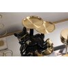 Mauro Ferretti figurita decorativa perro Rover con bandeja 23,5x13x18,5 cm oro negro