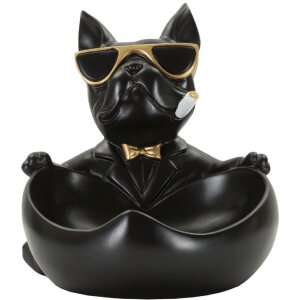 Mauro Ferretti figurita decorativa bola perro con cuenco...