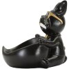 Mauro Ferretti figurita decorativa bola perro con cuenco 18,5x20,5x20 cm oro negro